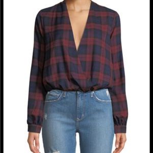 Lovers And Friends Whisper Plaid Chiffon Cropped Top! NWOT!